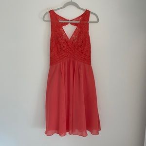 EUC Coral Bridesmaid Dress